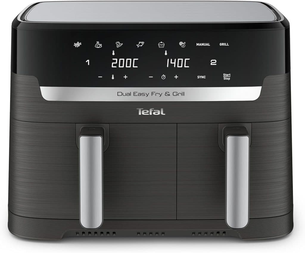air-fryer-tefal-ey905b10-easy-fry-grill-dual-xxl-8-3-litres-noir